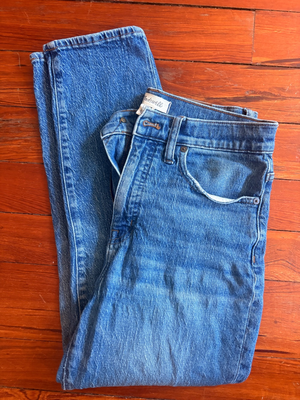 Madewell Blue Denim Jeans - Classic Straight Fit